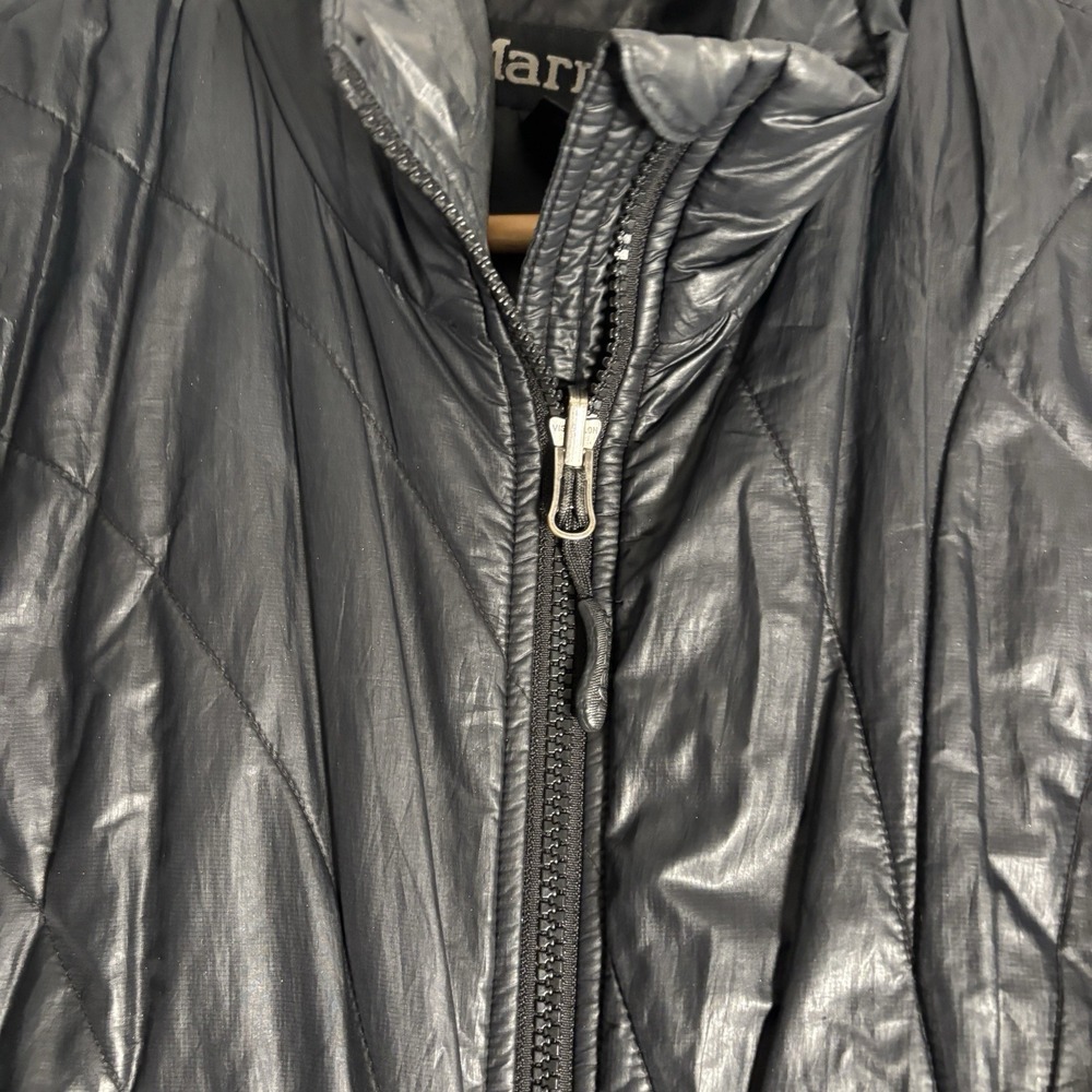 Marmot Puffer Jacket Womens Large Black Quilted Lightweight Hiking Packable - Picture 7 of 15